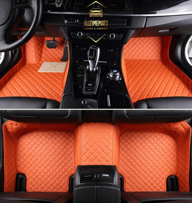 Luxurious Orange Floor Mats
