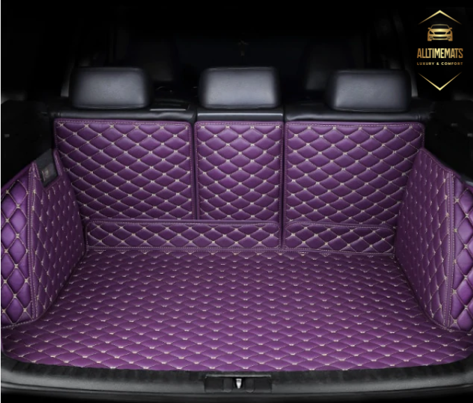 Purple Full Cargo Trunk mat/liner for Honda, BMW, Ford, VOLVO, Nissan, Hyundai, Jeep. aerial view