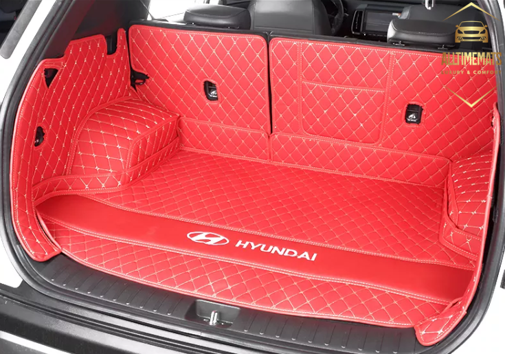 Scarlet Red Full Cargo Trunk mat/liner, partial for Honda, BMW, Ford, VOLVO, Nissan, Hyundai, Jeep with a logo #2