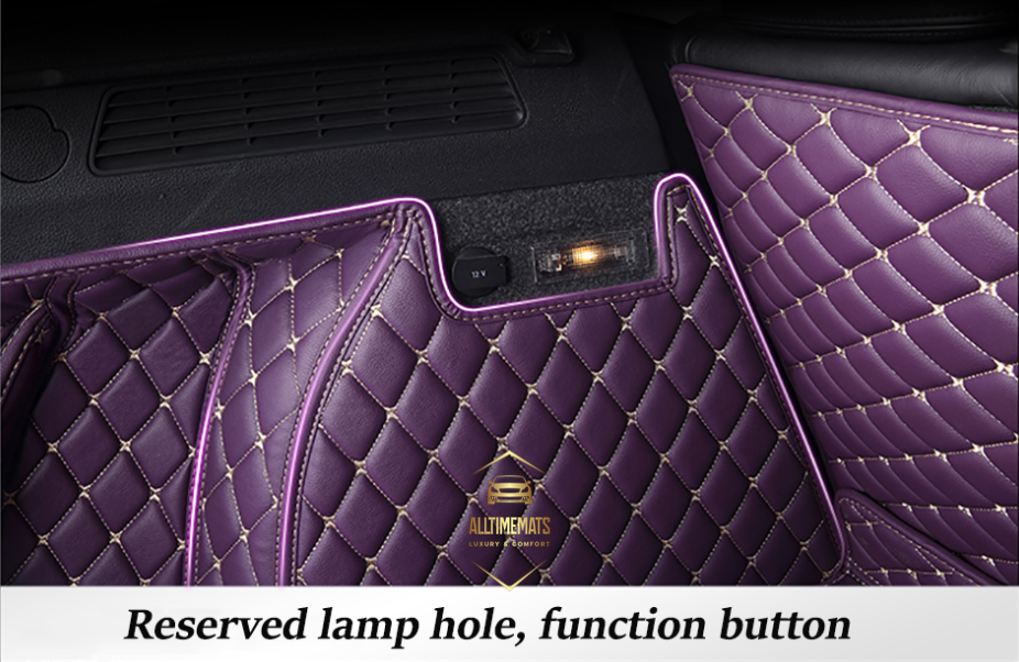 Purple Full Cargo Trunk mat/liner for Honda, BMW, Ford, VOLVO, Nissan, Hyundai, Jeep. side view