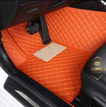 Luxurious Orange Floor Mats/Car Mats- Custom Made – All Time Mats